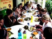 Eating 'Pulique', a traditional Guatemala meal